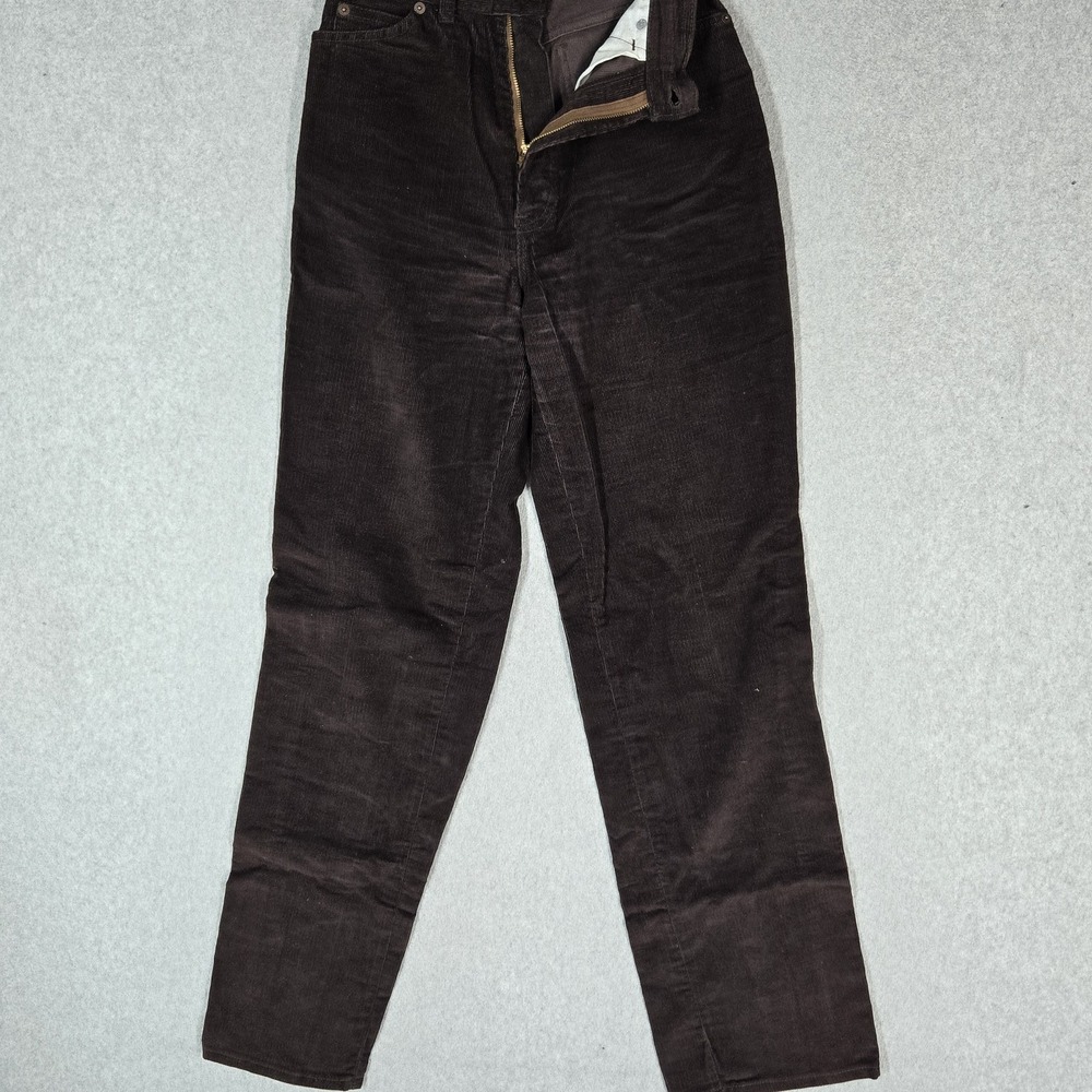 VINTAGE Levi's Juniors Jeans 9 Brown Corduroy Straight High Rise 32" Inseam READ